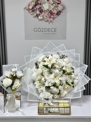 Pure Lily Elegance İsteme Seti Zirve Boy – 80 Madlen & Anne Çiçekli