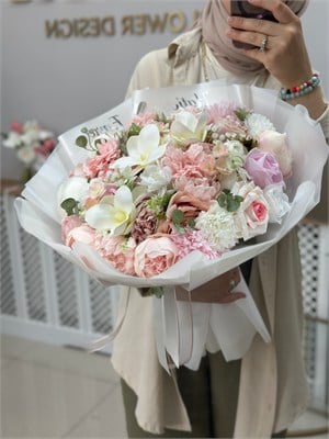 Soft Garden Yapay Çiçek İsteme Buketi | Zengin Çiçek Dokulu