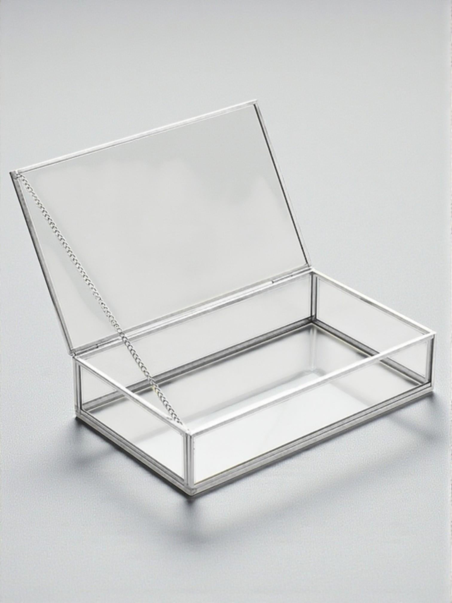 Metal Çerçeveli Cam Çikolata Kutusu 20x30 cm – Nişan & Söz Sunumluk