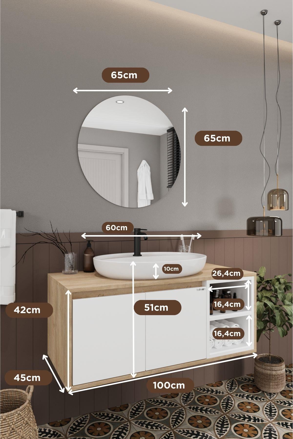 Balneom Banyo Gül BEYAZ 100 Cm Banyo Dolabı Ayna Lavabo _Balneom Banyo Gül BEYAZ 100 Cm Banyo Dolabı Ayna Lavabo  | En Uygun Fiyatlarla Balneom.com Online Mağazasında | GÜL BEYAZ 100 | Banyo Dolabında Kalitenin Adresi _BALNEOM_GÜL BEYAZ 100