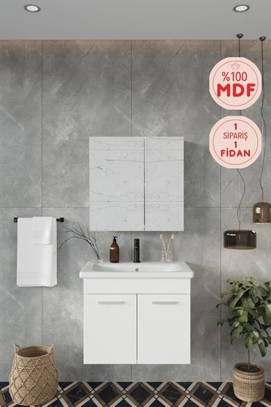 Balneom Banyo Defne 65 Cm Banyo Dolabı Aynalı Dolaplı Üst Dolap Lavabo _Balneom Banyo Defne 65 Cm Banyo Dolabı Aynalı Dolaplı Üst Dolap Lavabo  | En Uygun Fiyatlarla Balneom.com Online Mağazasında | DEFNE  65 | Banyo Dolabında Kalitenin Adresi _BALNEOM_DEFNE  65