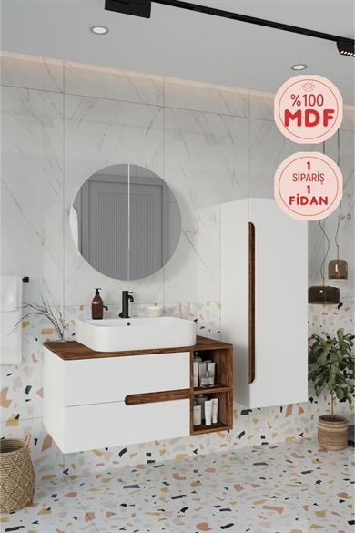 Balneom Banyo Koza 90 Cm Beyaz Banyo Dolabı Aynalı Dolaplı Üst Dolap Raf ve Lavabo BOY DOLAP_Balneom Banyo Koza DEMONTE 90 Cm Beyaz Banyo Dolabı Aynalı Dolaplı Üst Dolap Raf ve Lavabo BOY DOLAP | En Uygun Fiyatlarla Balneom.com Online Mağazasında | KOZA 90 BEYAZ SET | Banyo Dolabında Kalitenin Adresi _BALNEOM_KOZA 90 BEYAZ SET