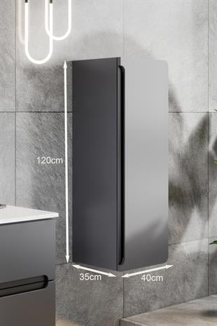 Banyo Kadife ANT Parlak High Gloss 120 Cm Boy Dolabı 