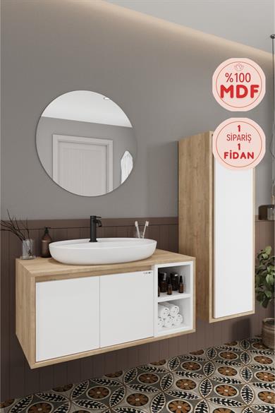 Gül BEYAZ 80 Cm Banyo Dolabı Ayna Lavabo Boy Dolabı_Gül BEYAZ 80 Cm Banyo Dolabı Ayna Lavabo Boy Dolabı | En Uygun Fiyatlarla Balneom.com Online Mağazasında | GÜL BEYAZ 80 SET  | Banyo Dolabında Kalitenin Adresi _BALNEOM_GÜL BEYAZ 80 SET 