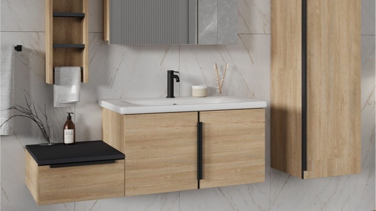 Zakkum banyo dolabı,120 cm banyo dolabı