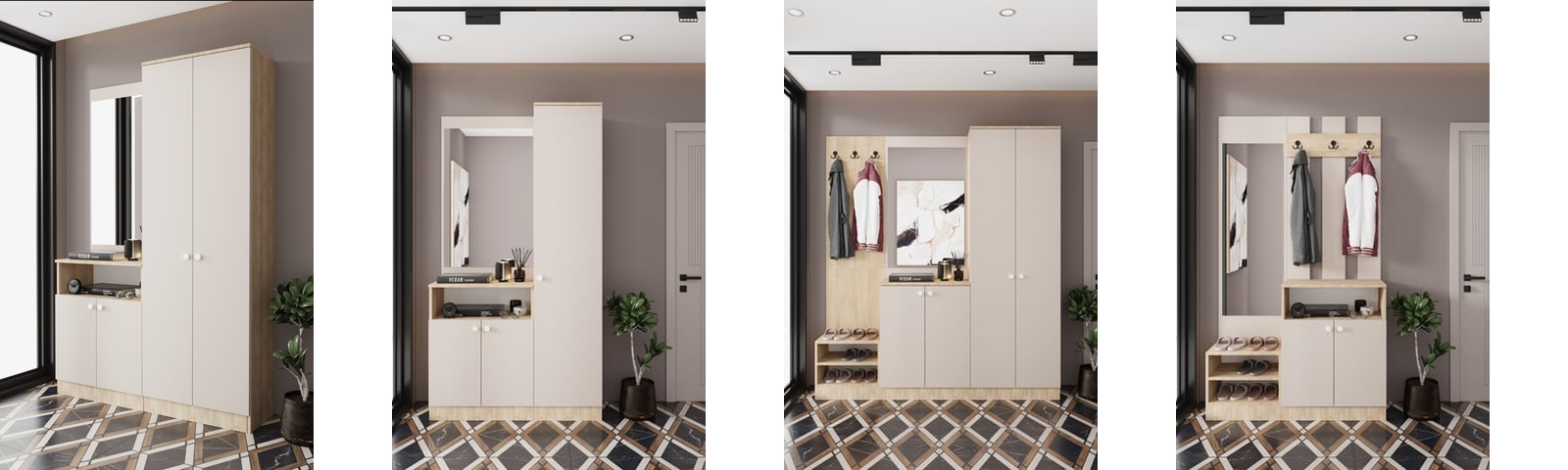 Modern Mobilya,Vizon Rengi,Portmanto Modelleri