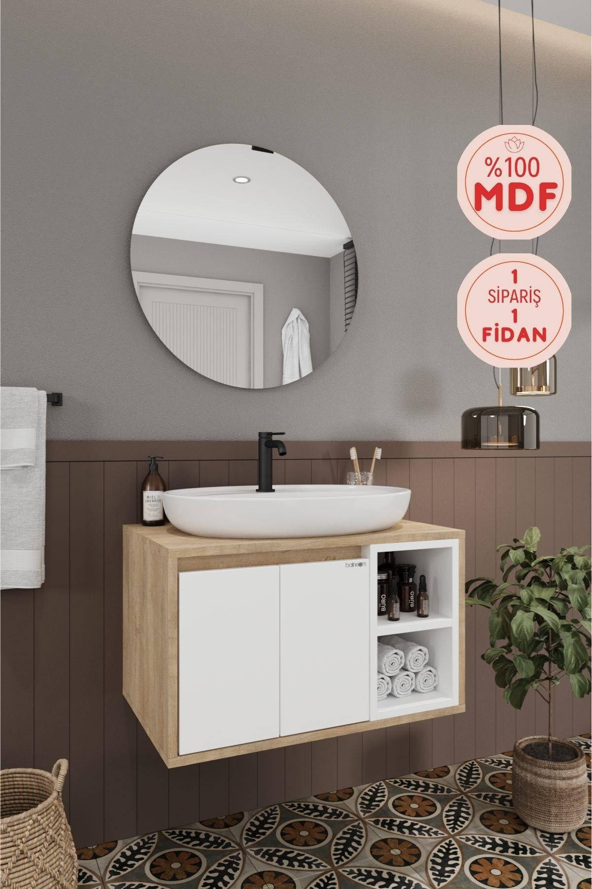 Balneom Banyo Gül Beyaz 70 Cm Banyo Dolabı Ayna Lavabo _Balneom Banyo Gül Beyaz 70 Cm Banyo Dolabı Ayna Lavabo  | En Uygun Fiyatlarla Balneom.com Online Mağazasında | GÜL BEYAZ 70 | Banyo Dolabında Kalitenin Adresi _BALNEOM_GÜL BEYAZ 70