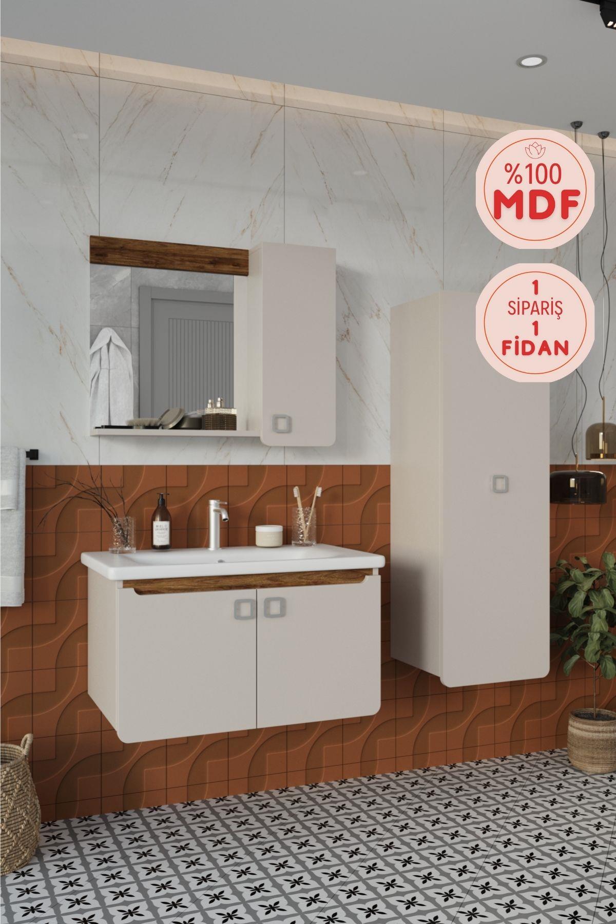 Balneom Banyo Selvi 80 Cm Banyo Dolabı Aynalı Dolaplı Üst Dolap Lavabo Boy Dolabı _Balneom Banyo Selvi 80 Cm Banyo Dolabı Aynalı Dolaplı Üst Dolap Lavabo Boy Dolabı  | En Uygun Fiyatlarla Balneom.com Online Mağazasında | SELVİ 80 SET | Banyo Dolabında Kalitenin Adresi _BALNEOM_SELVİ 80 SET