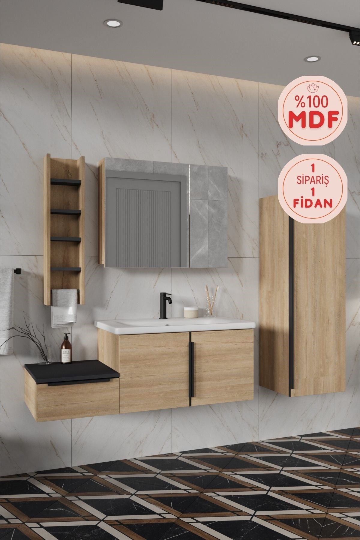 Balneom Banyo Zakkum 100 cm Banyo Dolabı Aynalı Üst Dolap Boy Dolabı ve Rafı_Balneom Banyo Zakkum 100 cm Banyo Dolabı Aynalı Üst Dolap Boy Dolabı ve Rafı | En Uygun Fiyatlarla Balneom.com Online Mağazasında | ZAKKUM 100 SET DEMONTE | Banyo Dolabında Kalitenin Adresi _BALNEOM_ZAKKUM 100 SET DEMONTE