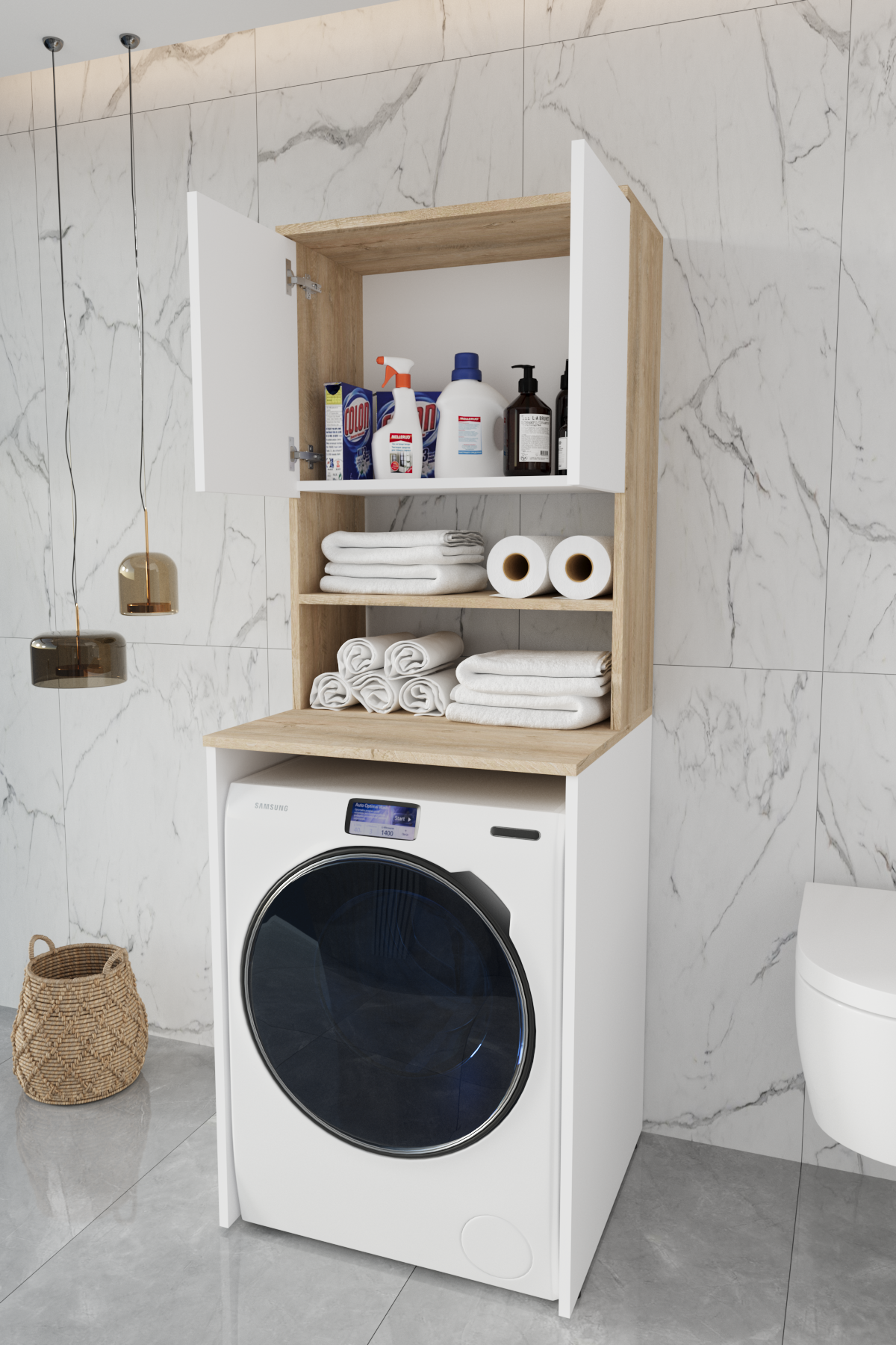 ÇAMAŞIR MAKİNESİ DOLABI__BALNEOM_BN8