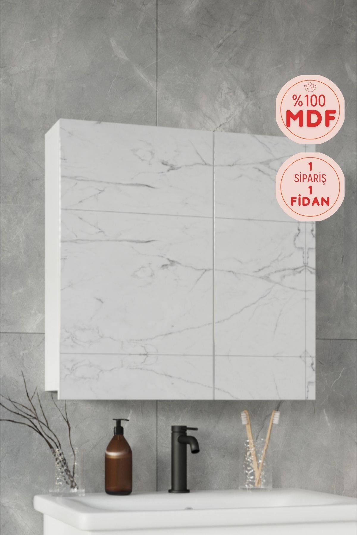 Defne 60x60 Cm %100 Mdf Banyo Üst Dolap__BALNEOM_DEFNE 65 ÜST DOLAP
