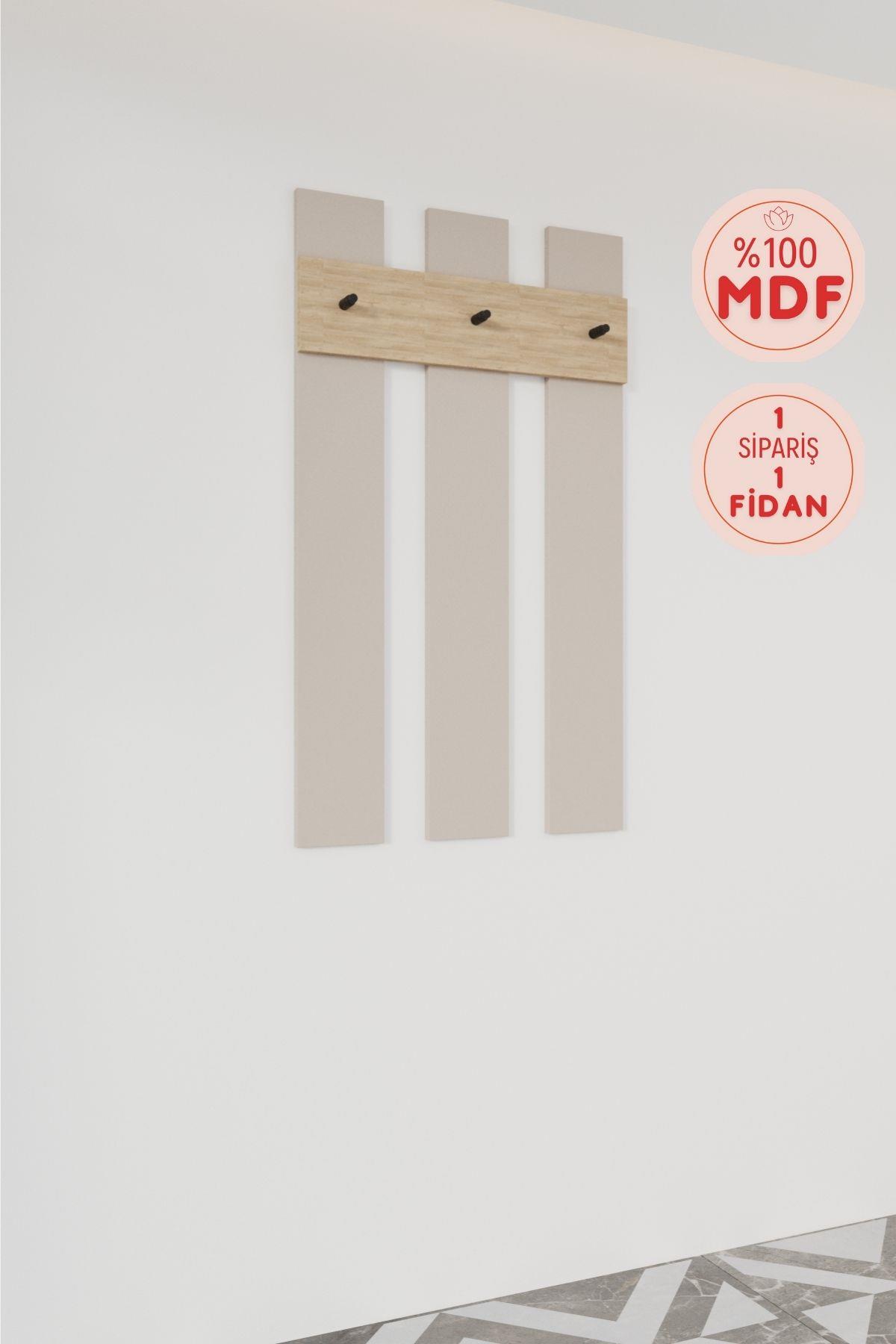 Evora Modül 2 Modern Portmanto Askılı Ayakkabılık Vestiyer Vizon - Lefkas__BALNEOM_Evora Portmanto modül 2