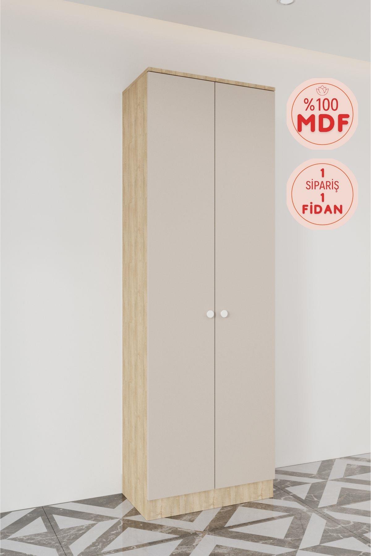 Evora Modül 9 Modern Portmanto Askılı Ayakkabılık Vestiyer Vizon - Lefkas__BALNEOM_Evora Portmanto modül 9