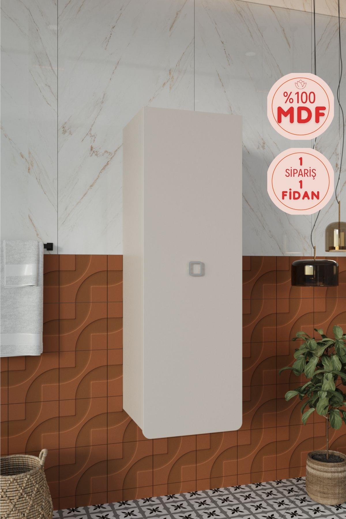 Selvi 120 Cm %100 Mdf Banyo Boy Dolabı__BALNEOM_SELVİ 120 BOY DOLABI