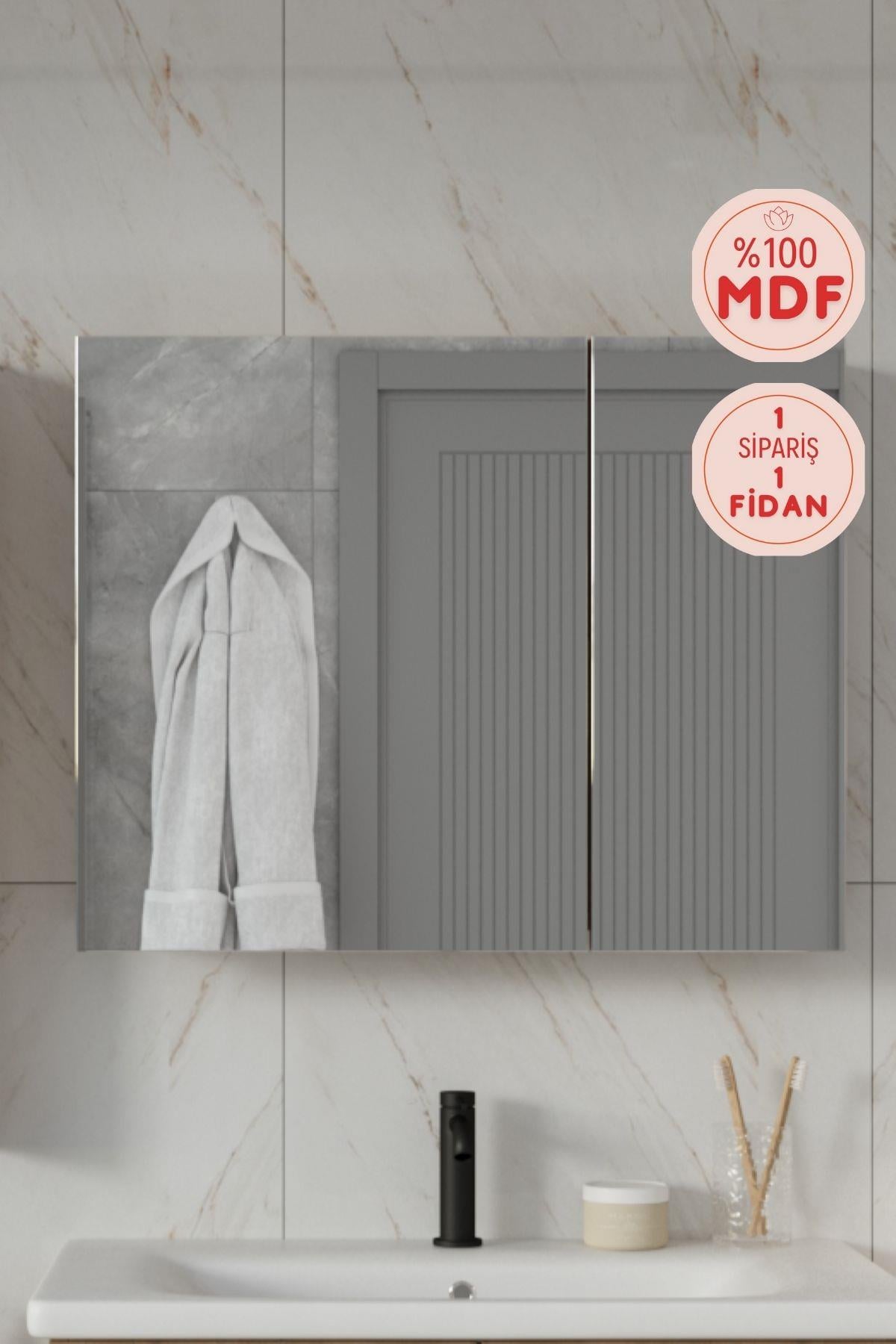 Zakkum 75x60 Cm %100 Mdf Banyo Üst Dolap__BALNEOM_ZAKKUM 120 ÜST DOLAP