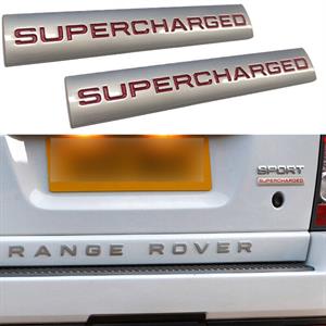 RANGE ROVER SUPERCHARGED GRİ PLAKA KIRMIZI ARKA YAZI