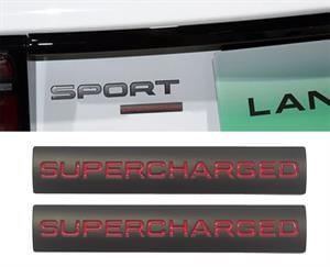 RANGE ROVER SUPERCHARGED SİYAH PLAKA KIRMIZI ARKA YAZI