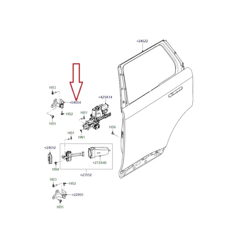 ARKA KAPI MENTEŞESİ SOL ÜST RANGE ROVER SPORT 2023 LR157459