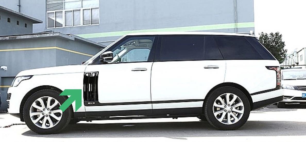LR056144 LR056147 YAN HAVALANDIRMA KAPAK SETİ SİYAH SVO RANGE ROVER VOGUE 2013