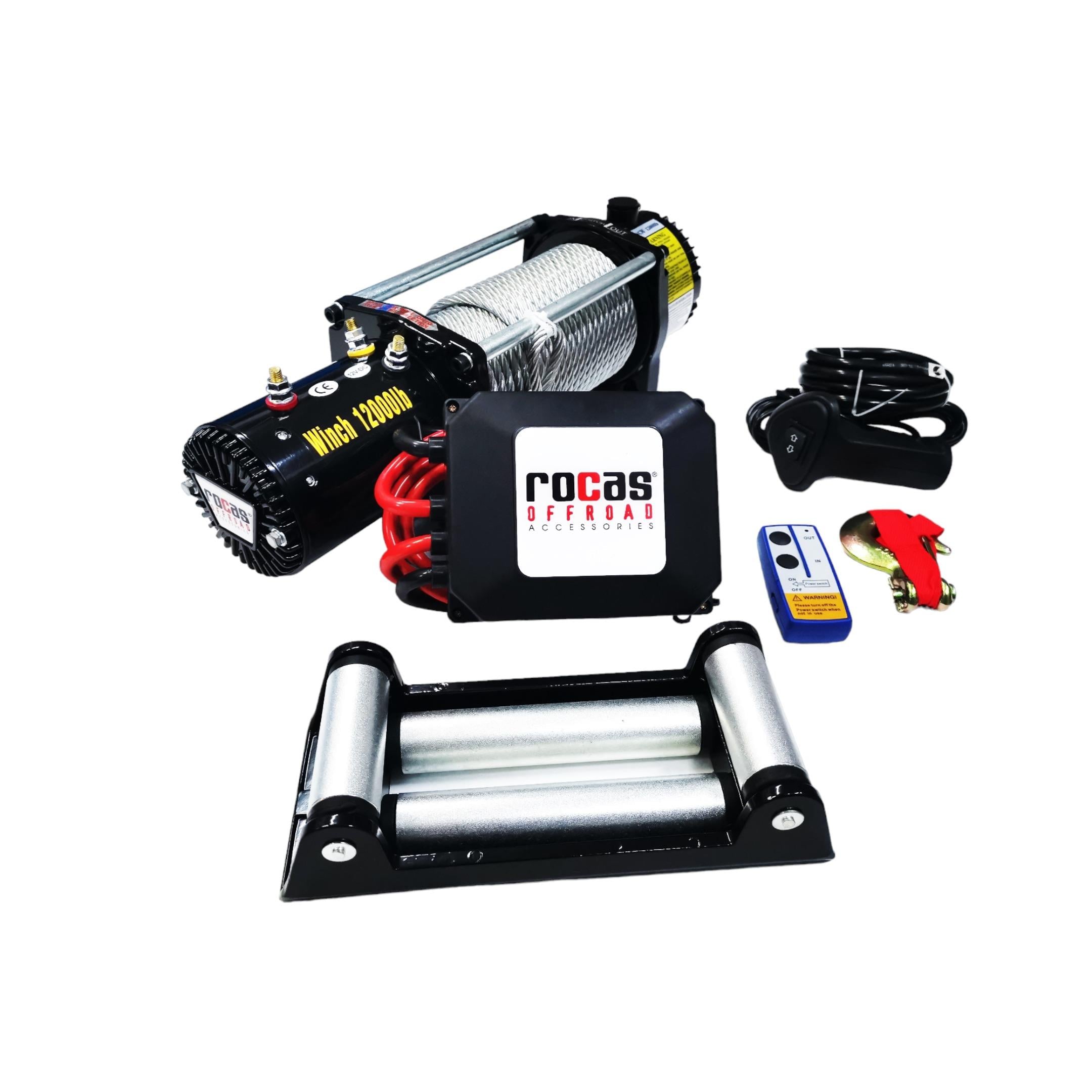 OFF ROAD VİNÇ ÇELİK HALATLI 5450 KG ÇEKME UZAKTAN KUMANDALI 12000Ibs
