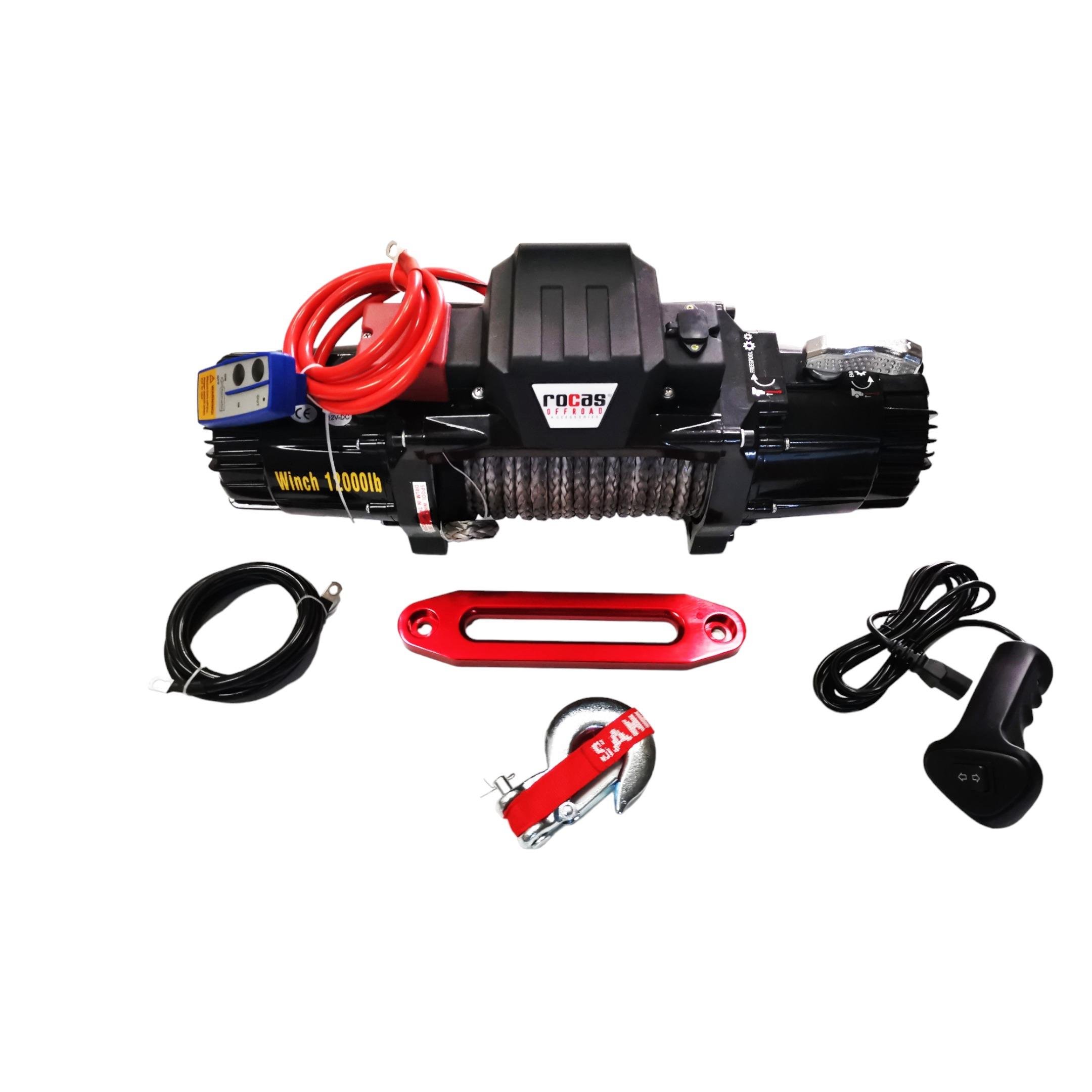 OFF ROAD VİNÇ SENTETİK HALATLI 5450 KG UZAKTAN KUMANDALI 28 METRE 12lbs