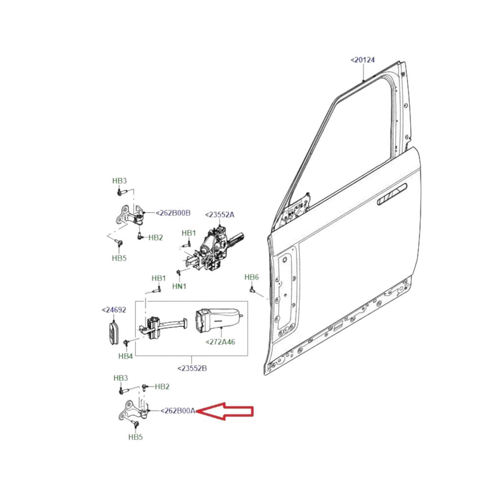 ÖN KAPI MENTEŞESİ SAĞ ALT RANGE ROVER SPORT 2023 LR157460
