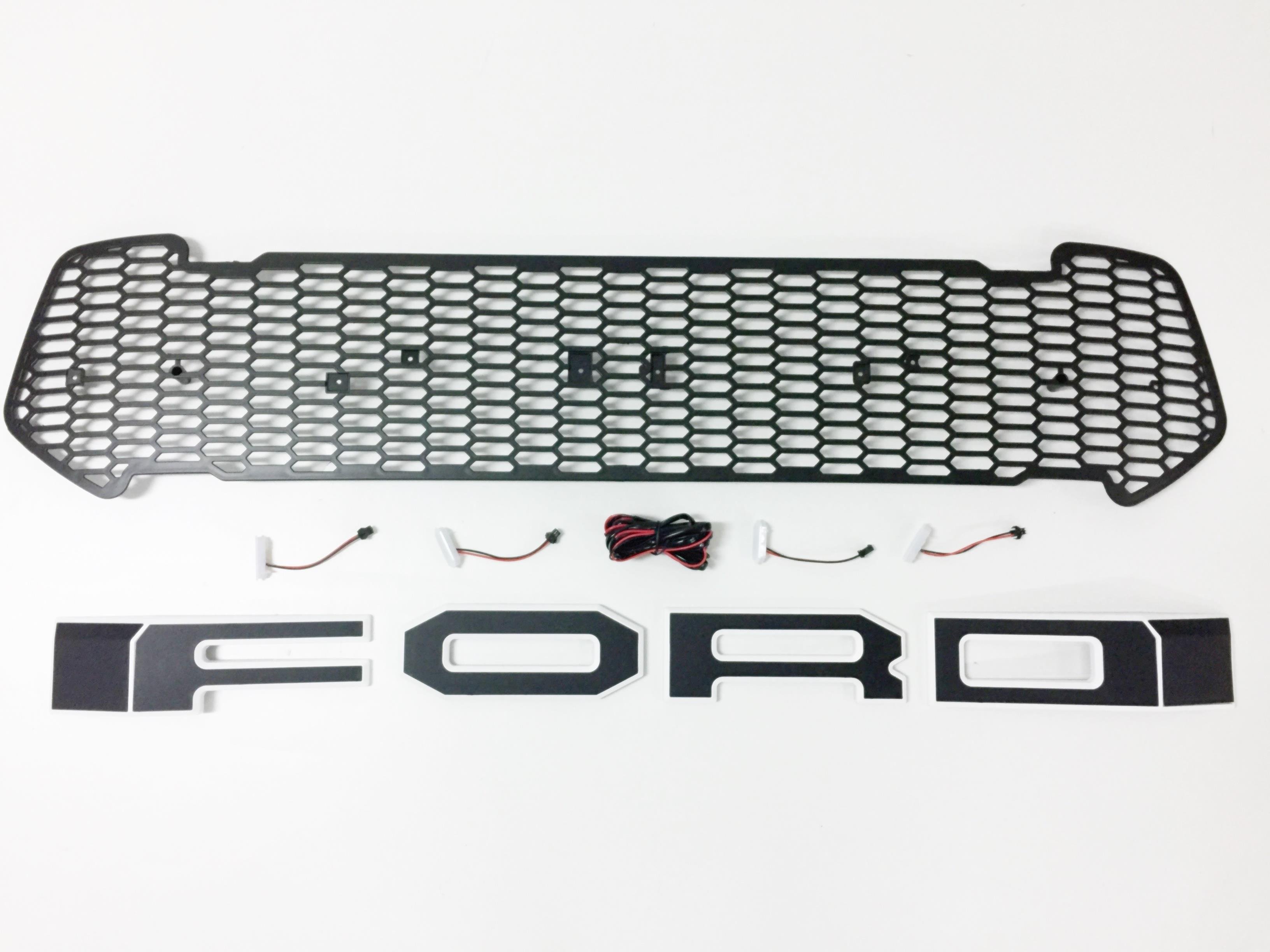 ÖN PANJUR IŞIKLI SİYAH-BEYAZ FORD RANGER T7 