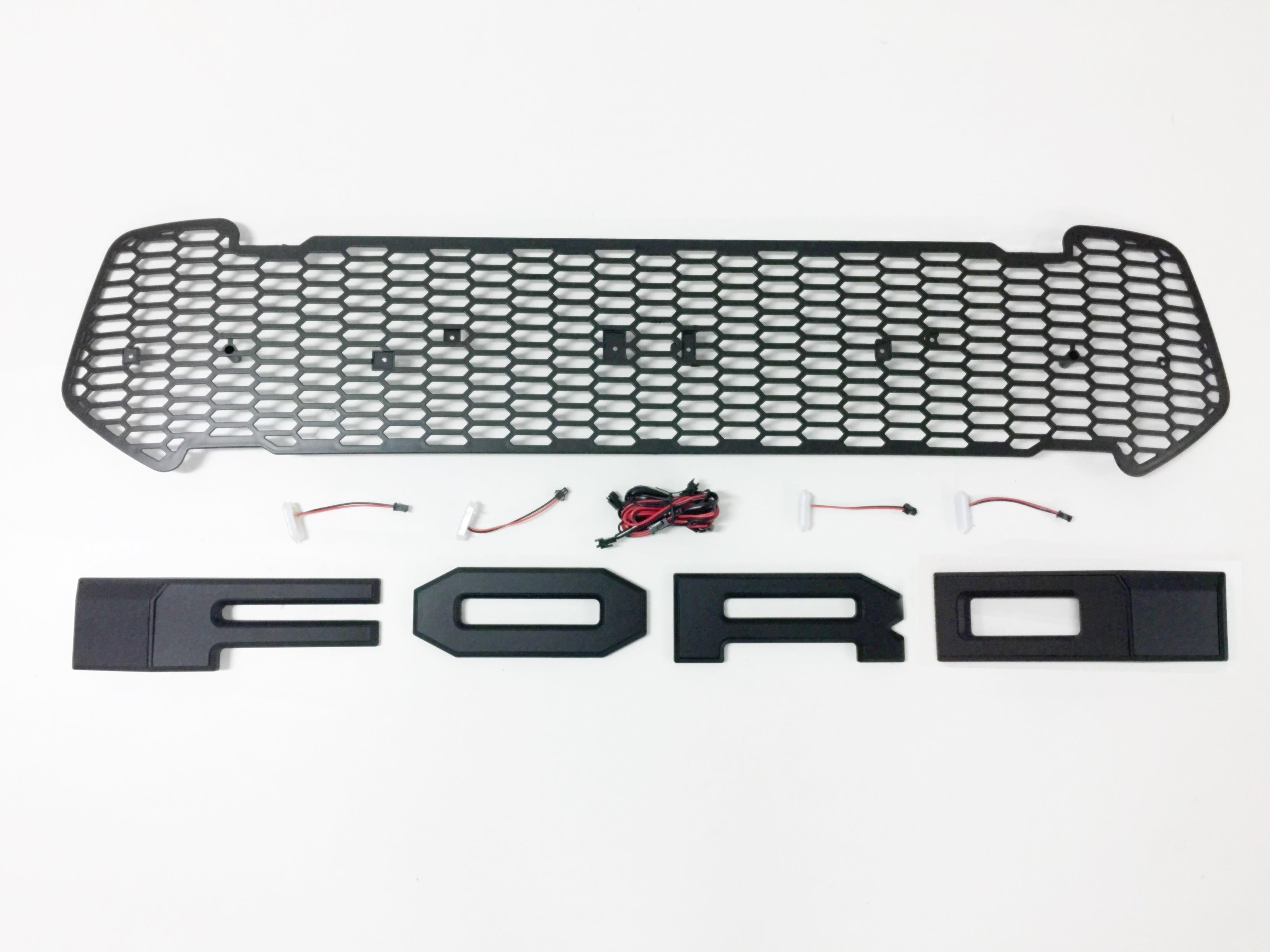 ÖN PANJUR IŞIKLI SİYAH FORD RANGER T7 