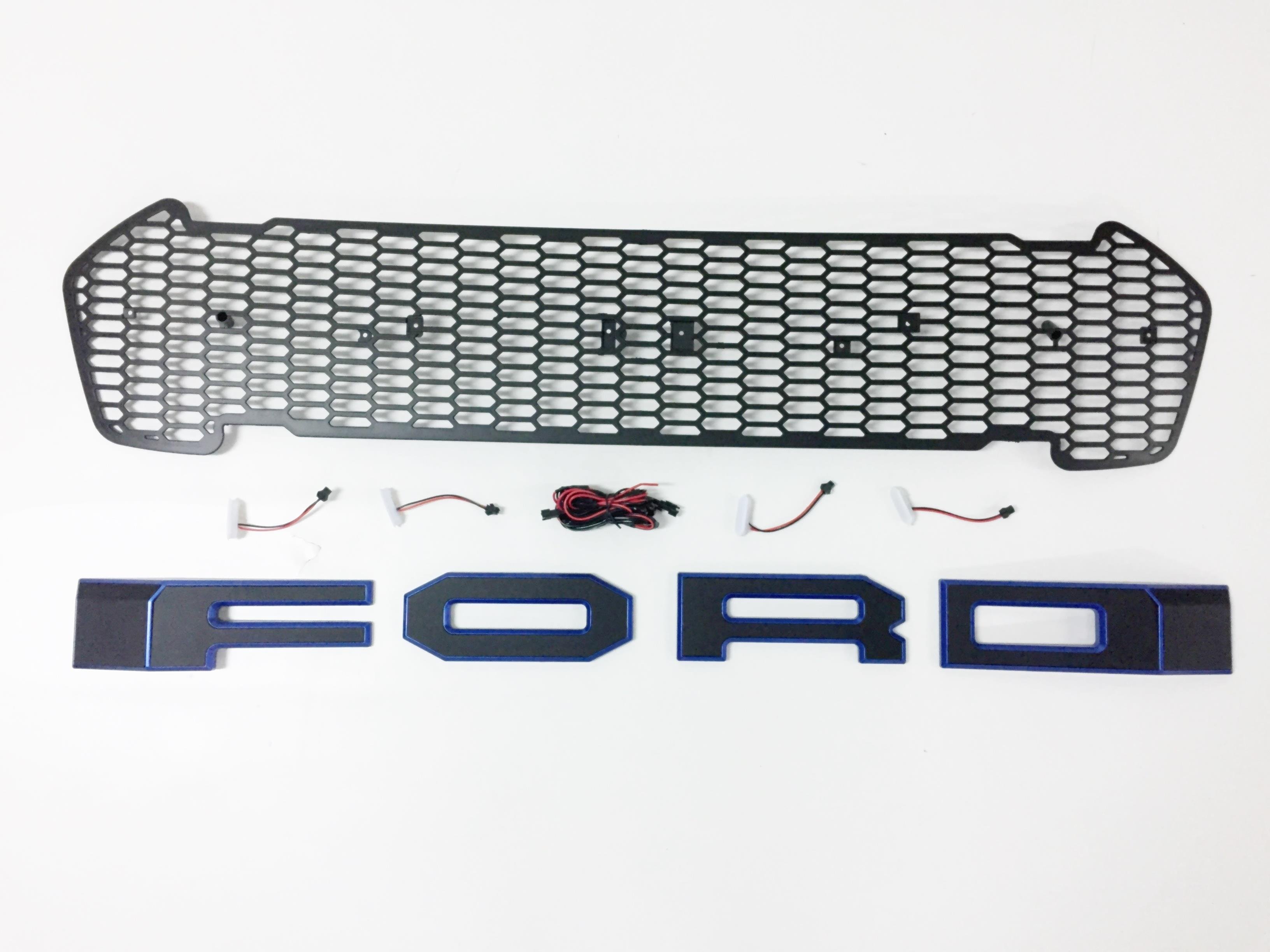 ÖN PANJUR IŞIKLI SİYAH-MAVİ FORD RANGER T7 