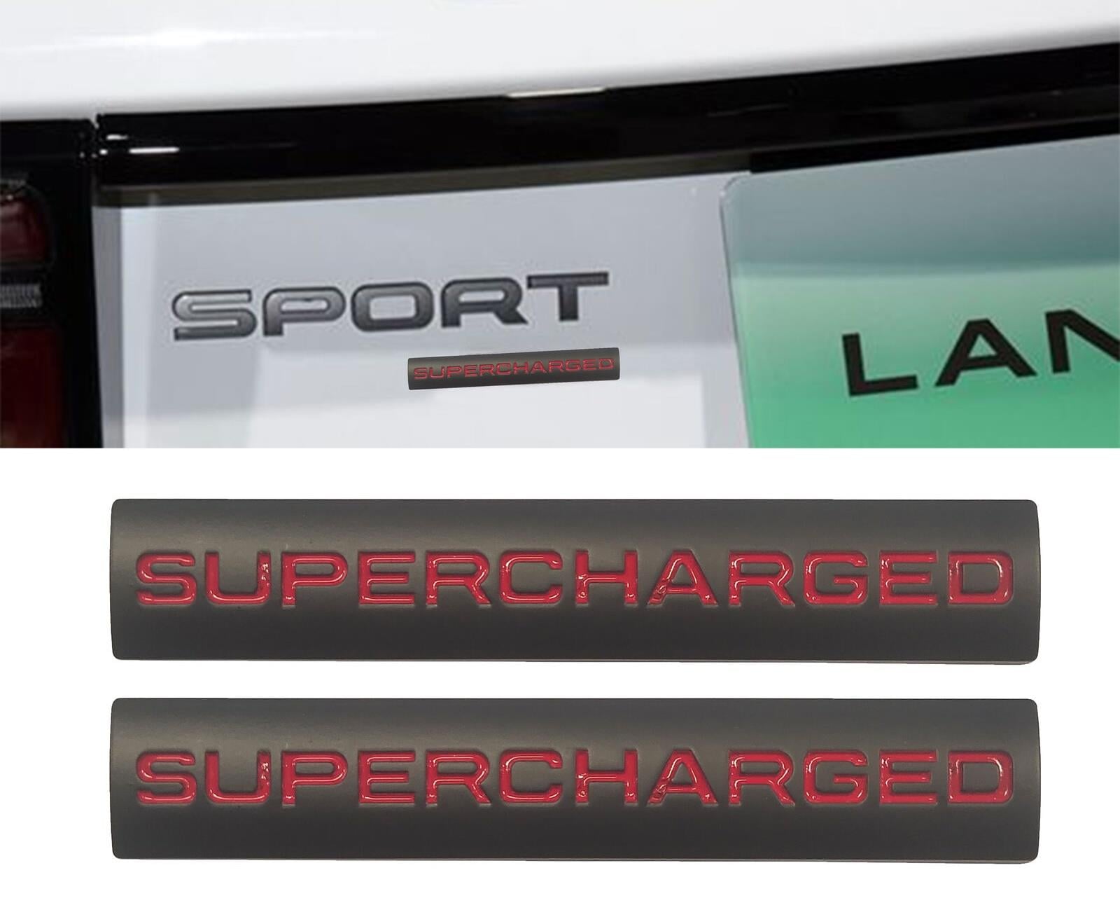 RANGE ROVER SUPERCHARGED SİYAH PLAKA KIRMIZI ARKA YAZI
