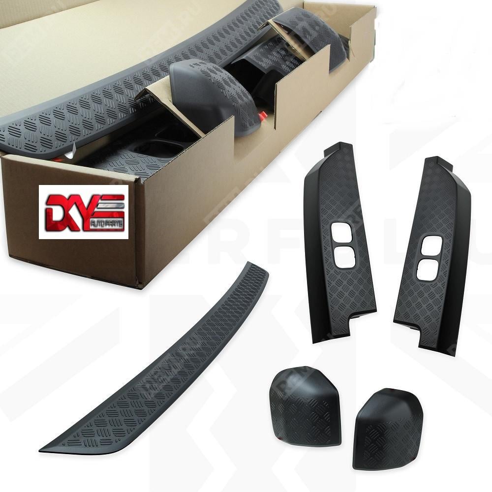 STOP LAMBASI-AYNA-ARKA TAMPON ÜST KORUMA SET METAL GÖRÜNÜMLÜ SERT PLASTİK - NEW DEFENDER