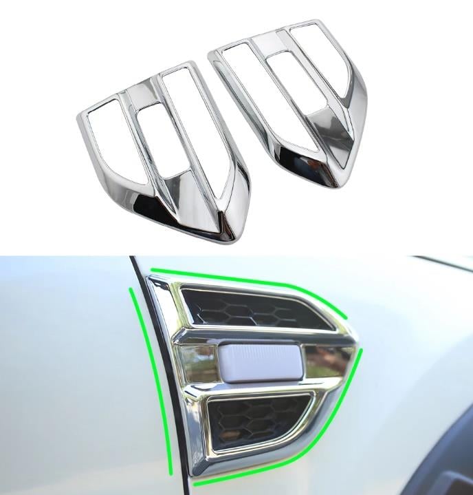 YAN ÇAMURLUK ÇERÇEVE SETİ KROM FORD RANGER T7