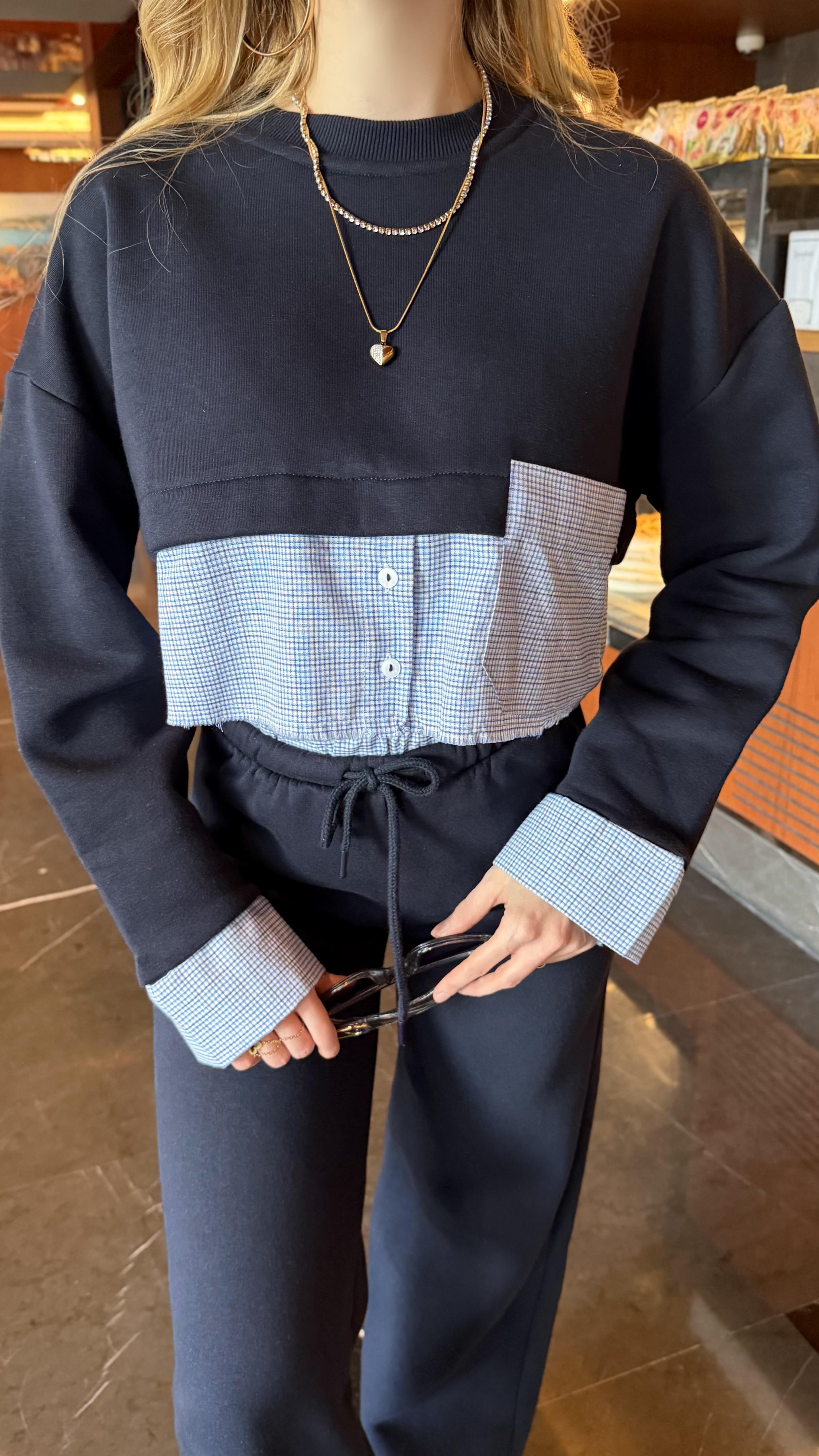 3 İplik Street Layer Poplin Detaylı Takım