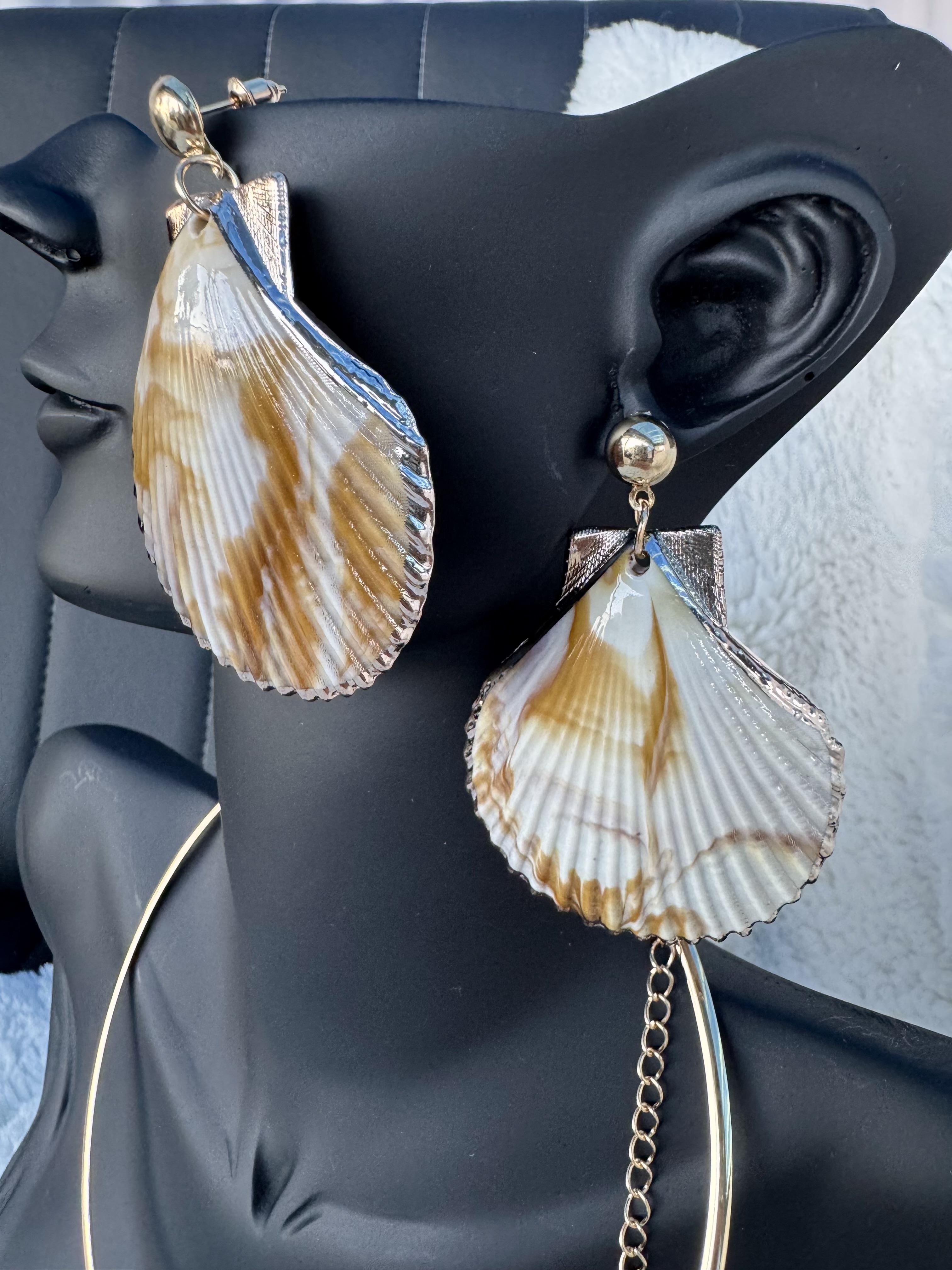 Marina Pearl Shells Kolye Küpe Set