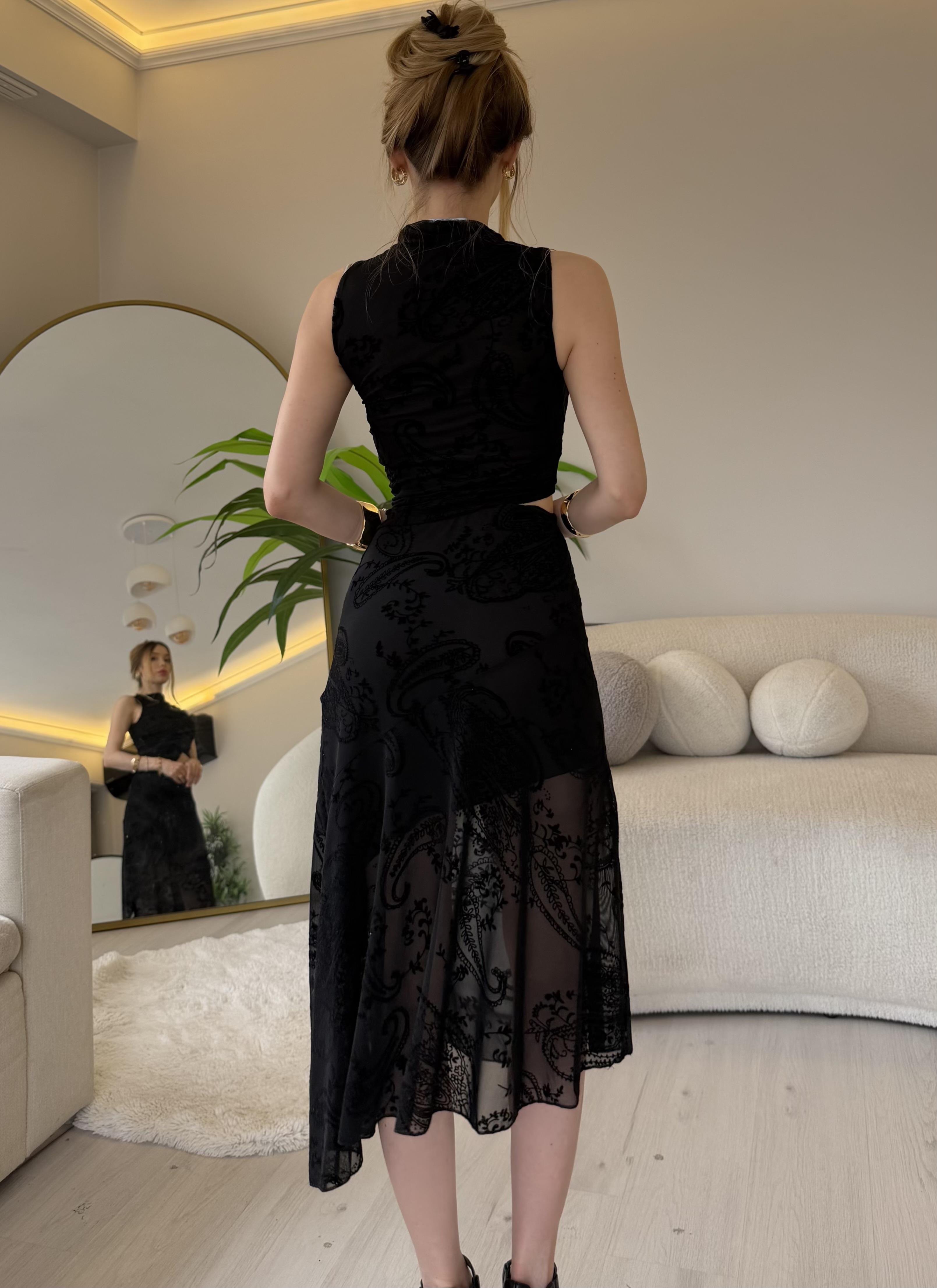 Paisley Touch Sheer Takım Siyah