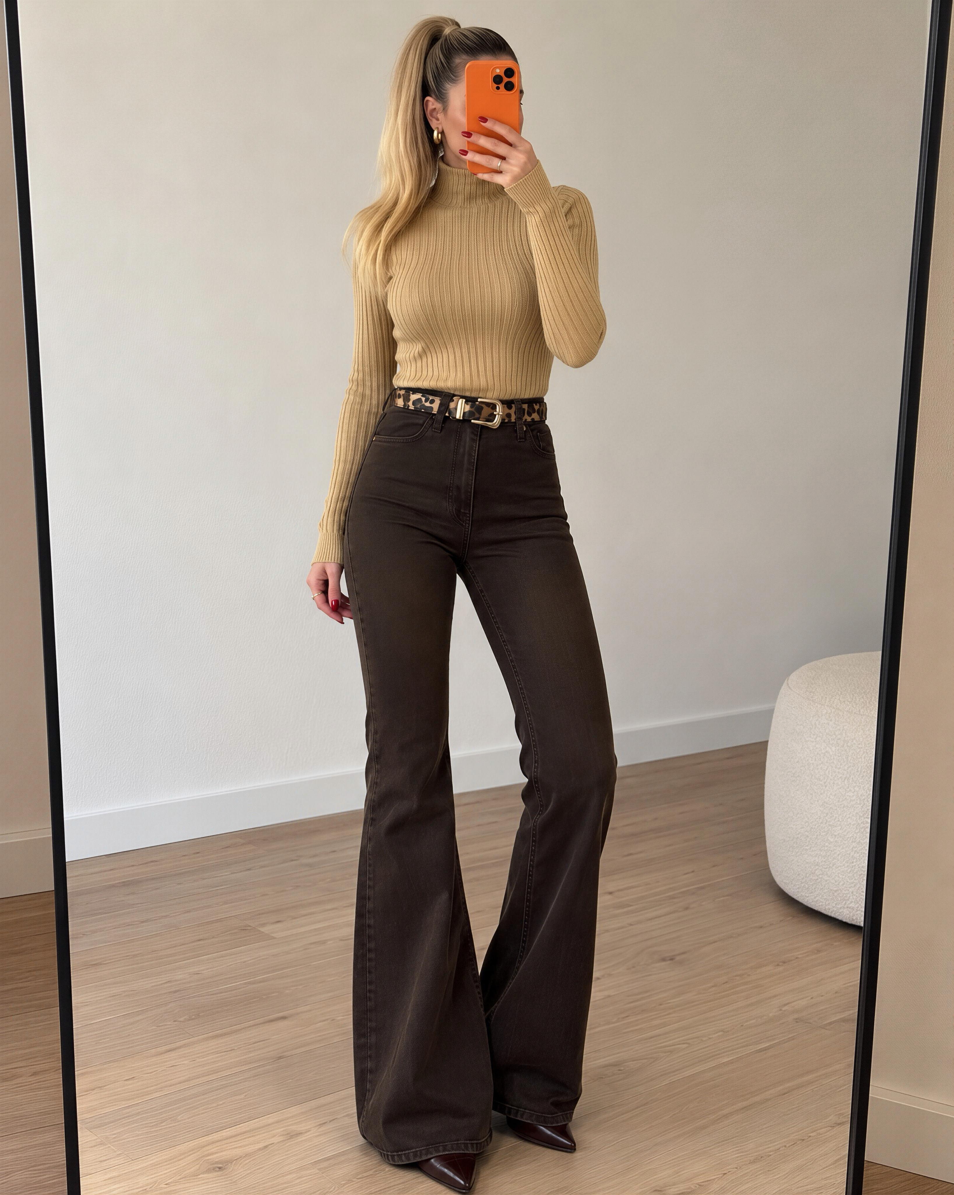 Premium Shape Likralı İspanyol Paça Jean