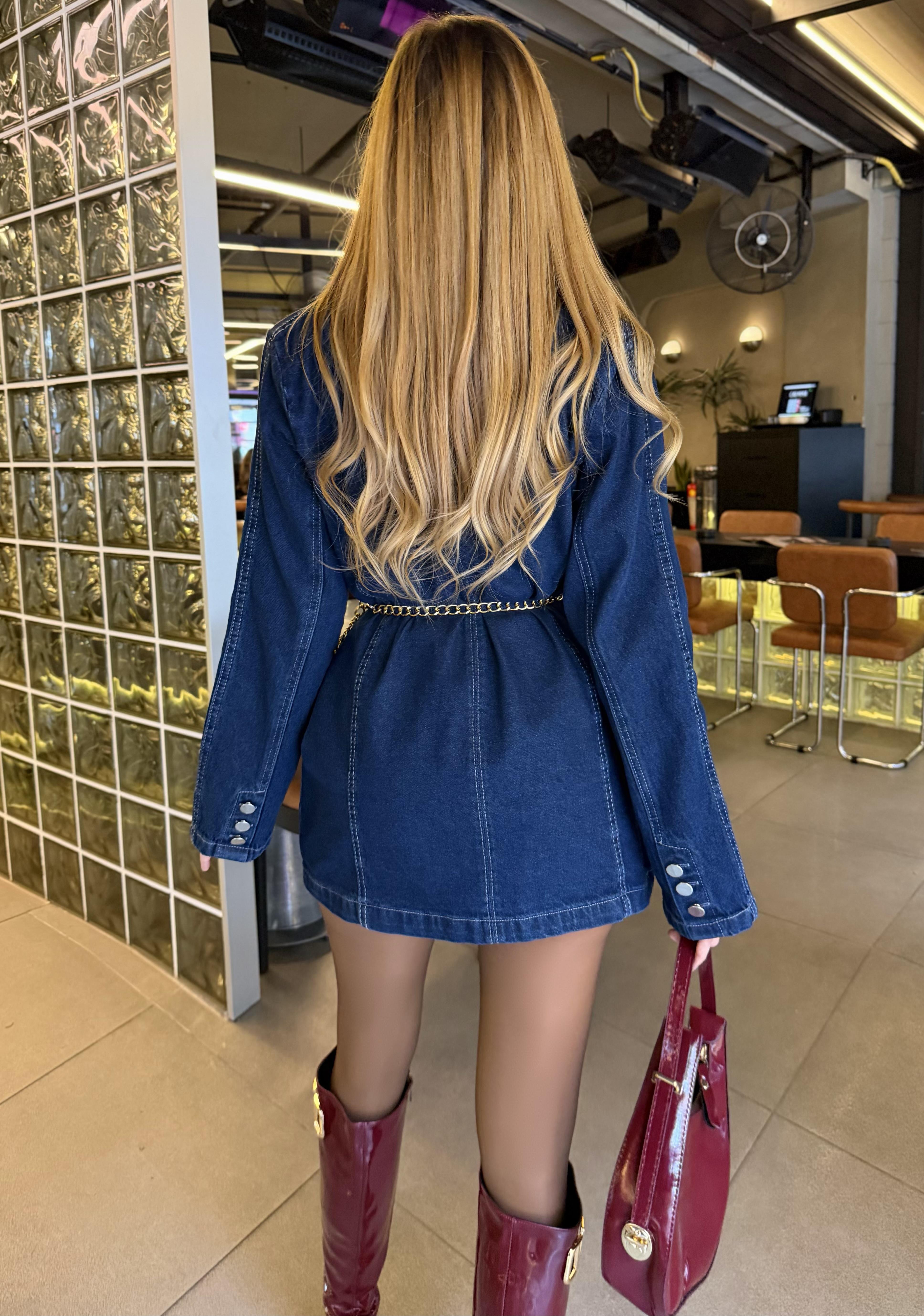 Royal Indigo Oversize Denim Ceket