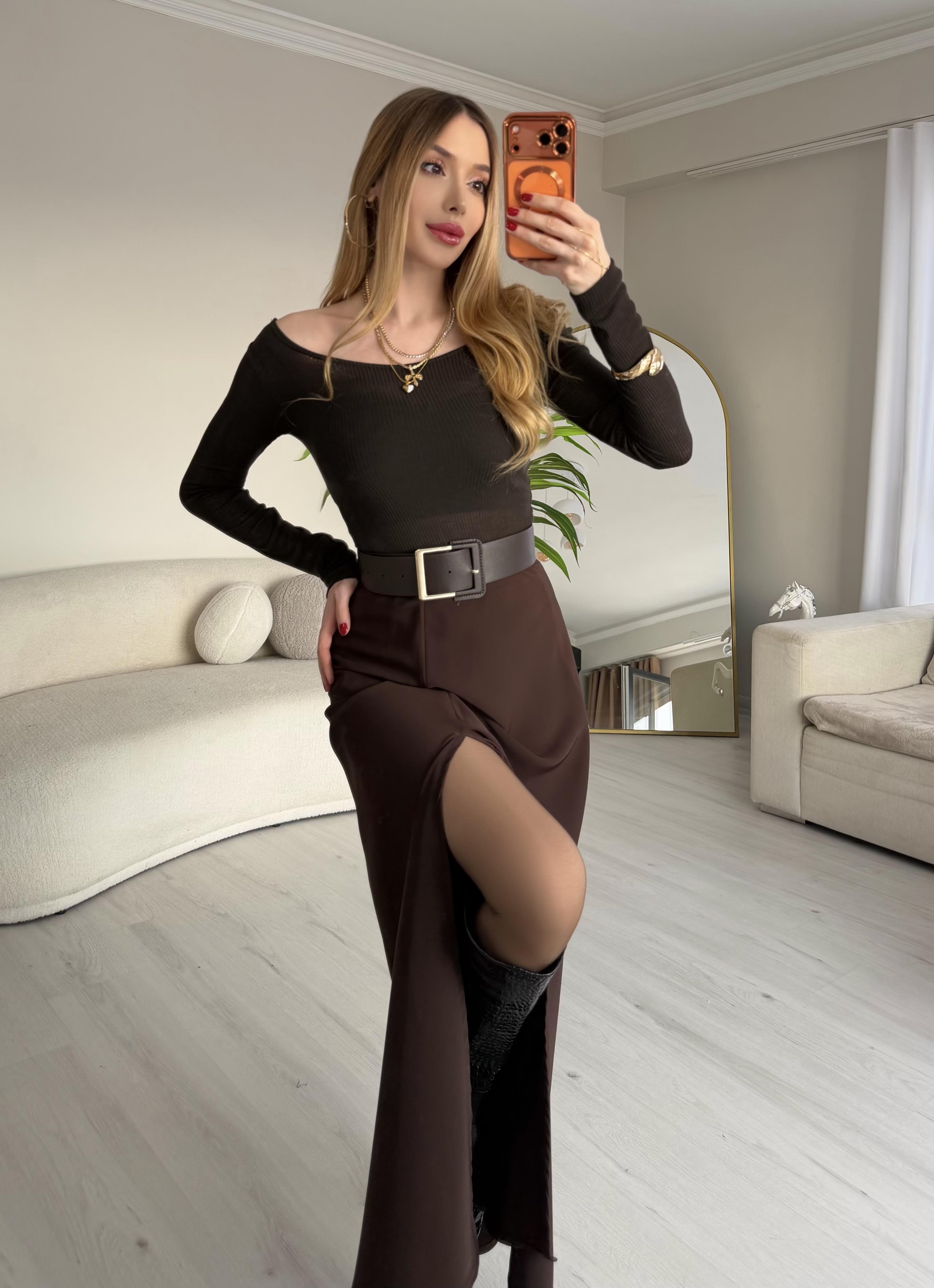 Silhouette Akışkan Maxi Etek