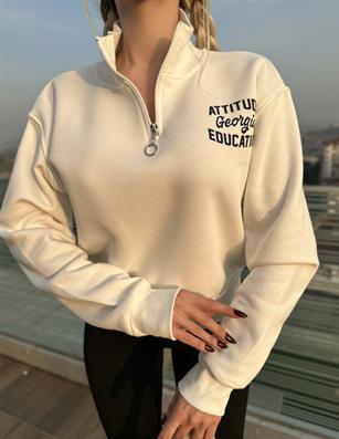 3 İplik İçi Pamuklu Sweatshirt