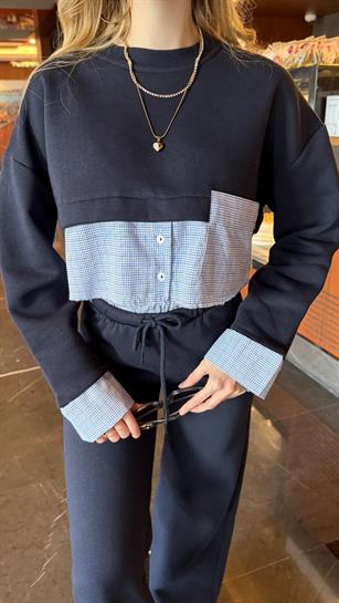 3 İplik Street Layer Poplin Detaylı Takım