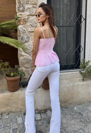 Askıllı Tasarım Vivienne Peplum Bluz