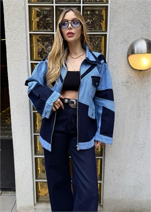 Blue Fusion Jean Ceket & Pantolon Takımı