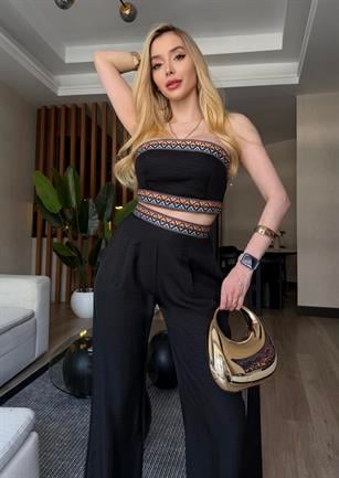 Boho Muse Etnik Desen Nakış Detaylı Takım