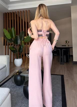 Boho Muse Etnik Desen Nakış Detaylı Takım