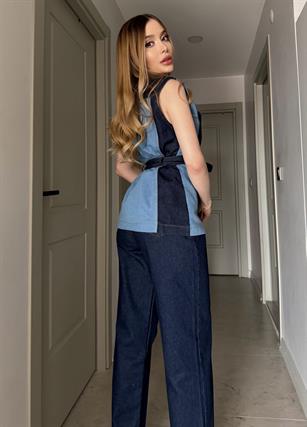 City Contrast Denim Takım