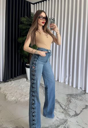 Dantelli Fitilli Vücudu Saran Bluz