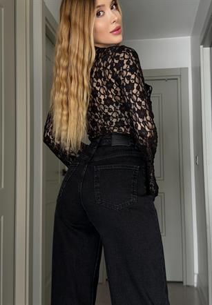 Dantelli Transparan Blossom Lace Bluz