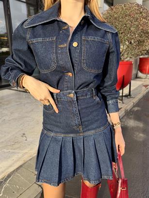 Downtown Power Denim Etek Gömlek Takım