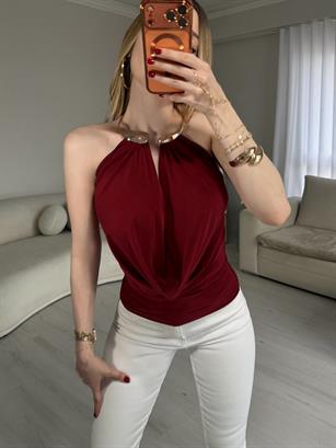 Golden Frame Glow Drapeli Bluz Bordo