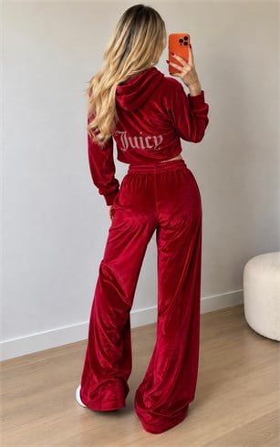 Juicy Mood Kadife Taş Detaylı Takım
